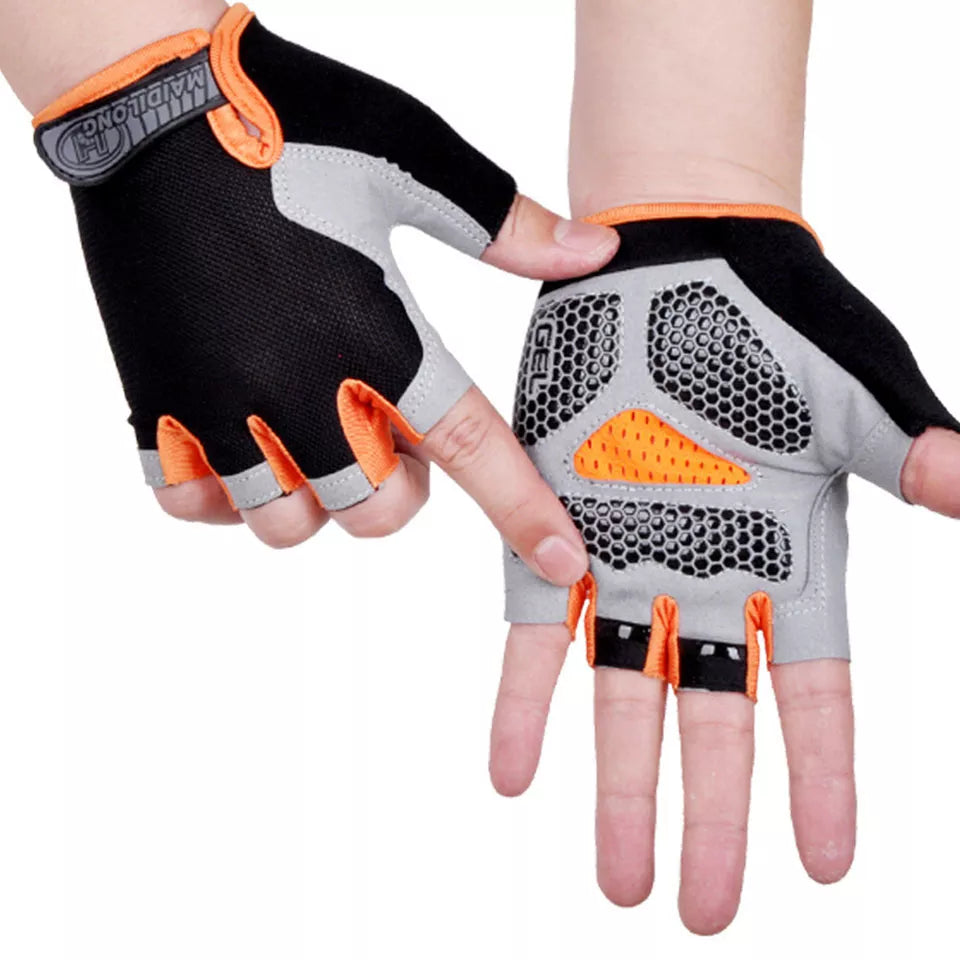 Premium Half Finger Cycling Gloves - Anti-slip, Anti-sweat, Breathable, and Anti-shock Sports Gloves for Men and Women - Ideal for Bike and Bicycle Riding
