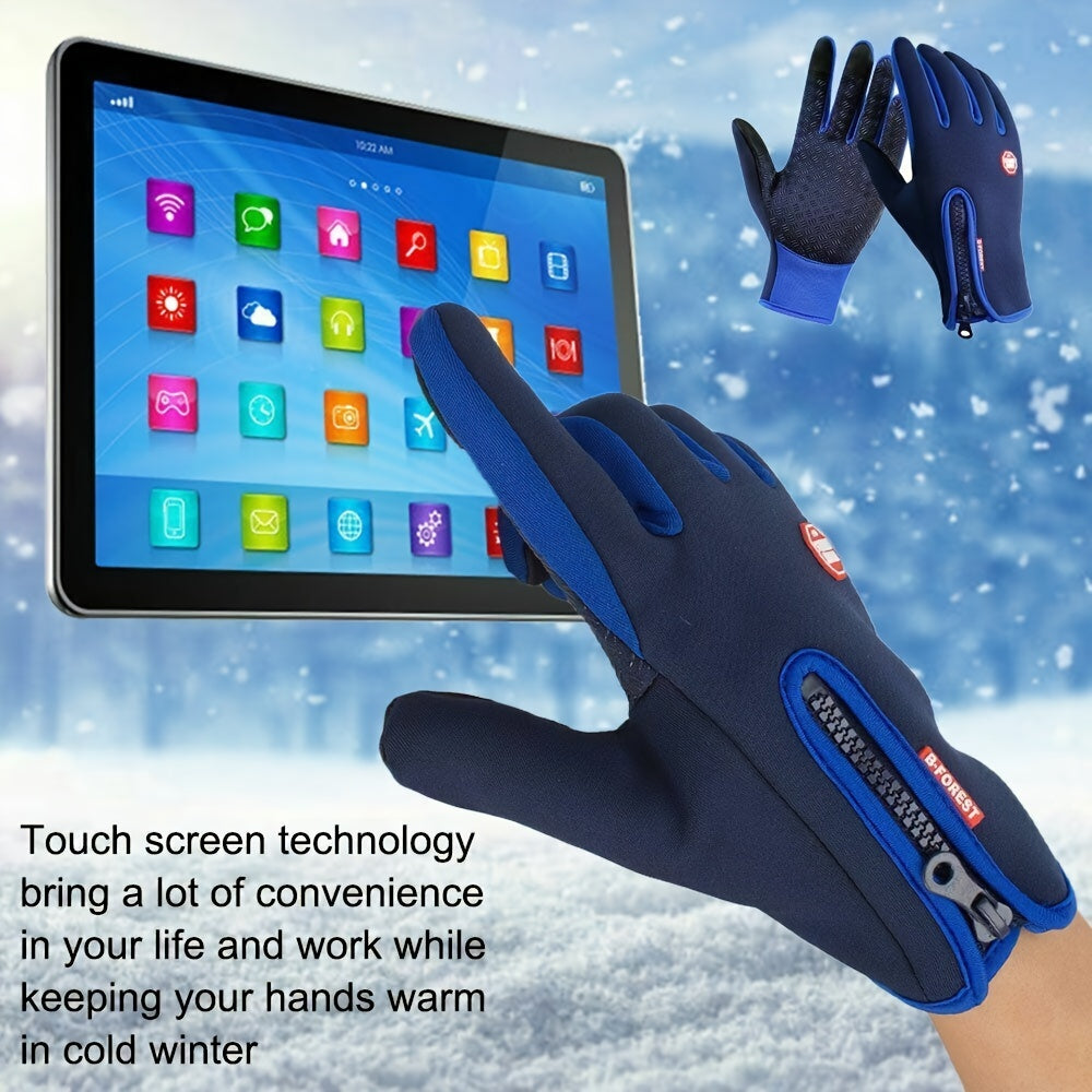 Winter Sports Gloves - Warm, Waterproof, and Non-Slip with Touchscreen Compatibility