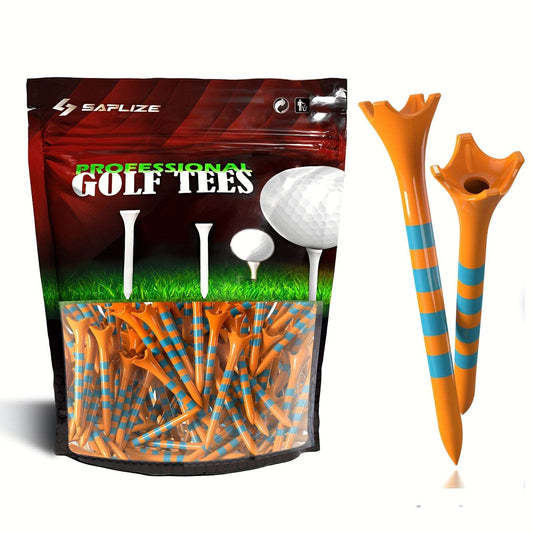 50/100pcs Professional Thickened Plastic Striated Golf Ball Tees, 2 Colors Available