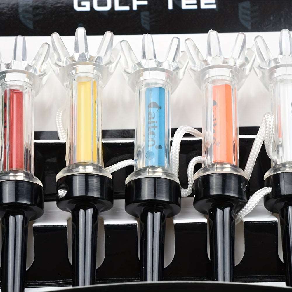 Caiton 5pcs Magnetic Plastic Golf Tee Set - Innovative 360 deg Bounce - Two Sizes Available