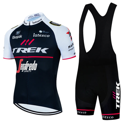 TREK® Cycling Clothing Man Mens Sets Summer 2024 Mtb Road Bike Uniform Triatlon Shorts Men Men's Jersey Pants Gel Bib Uniforms