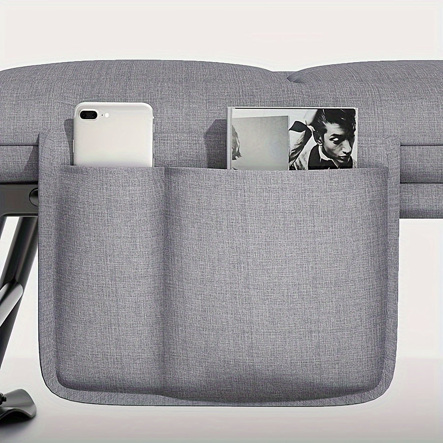 Portable Folding Bed - Includes Blanket and Phone Pocket, Ideal for Outdoor Camping and Home Use